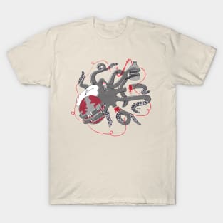 Ocean Awareness Octopus Charcoal Edition T-Shirt